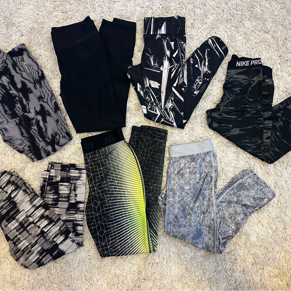Nike Leggings 8 Pair Bundle!! Medium - image 8